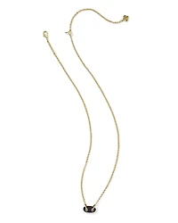 Bailey Gold Pave Short Pendant Necklace Black Crystal