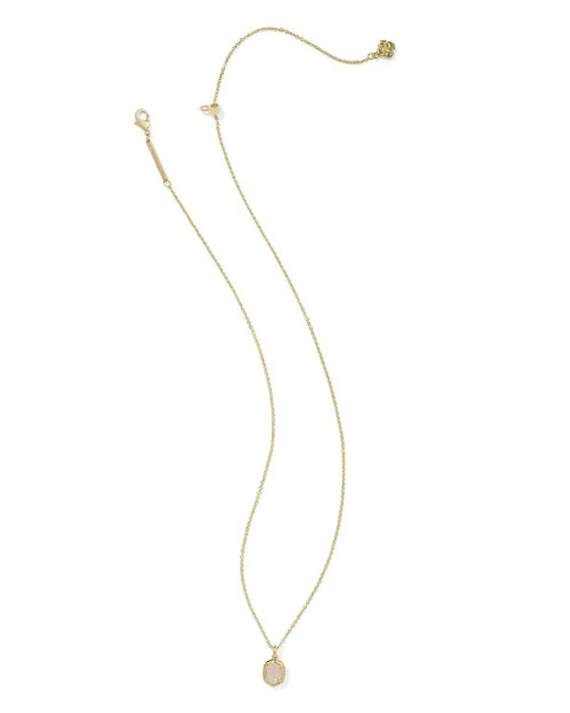 Daphne Silver Framed Short Pendant Necklace Platinum Drusy