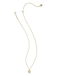 Daphne Silver Framed Short Pendant Necklace Platinum Drusy