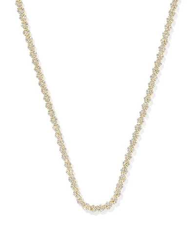 Emery Silver Tennis Necklace White CZ