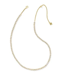 Emery Silver Tennis Necklace White CZ