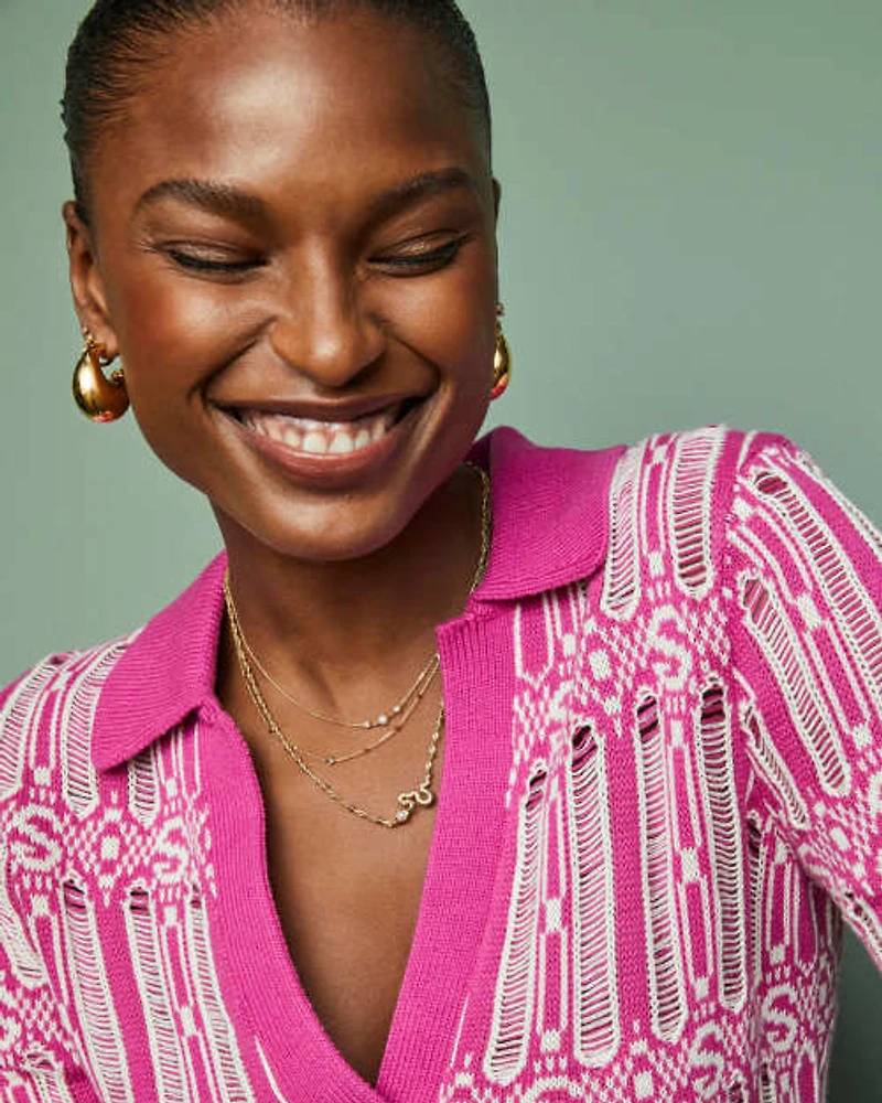 Lyle Gold Snake Short Pendant Necklace Freshwater Cultured Pearl