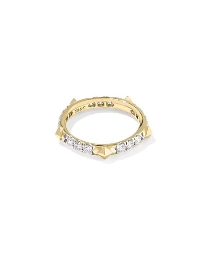 0.76 ct Lab Grown White Diamond Astrid 14k Yellow Gold Band Ring