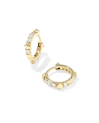 0.67 ct Lab Grown White Diamond Astrid 14k Yellow Gold Huggies