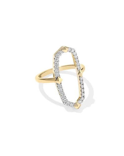0.36 ct Lab Grown White Diamond Astrid 14k Yellow Gold Open Frame Ring