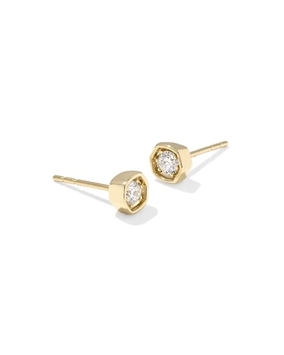 0.2 ct Lab Grown White Diamond Davie 14k Yellow Gold Studs