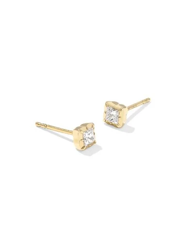 0.27 ct Lab Grown White Diamond Dira 14k Yellow Gold Studs 