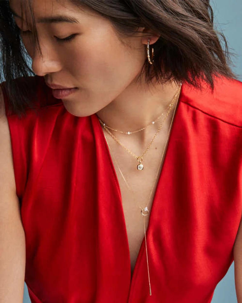 0.55 ct Lab Grown White Diamond Astrid 14k Yellow Gold Hoops