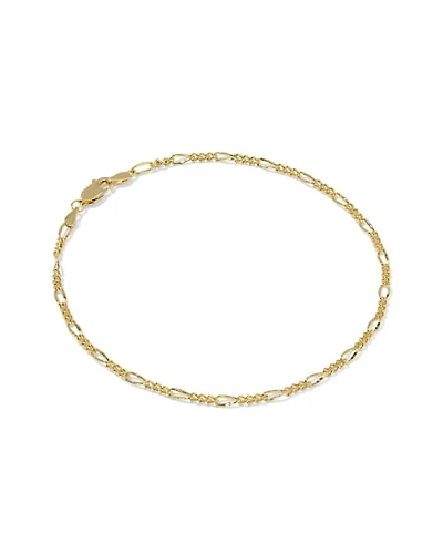Thin Figaro 18k Gold Vermeil Chain Bracelet