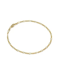 Thin Figaro 18k Gold Vermeil Chain Bracelet