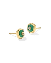 Davie 18k Gold Vermeil Stone Stud Earrings
