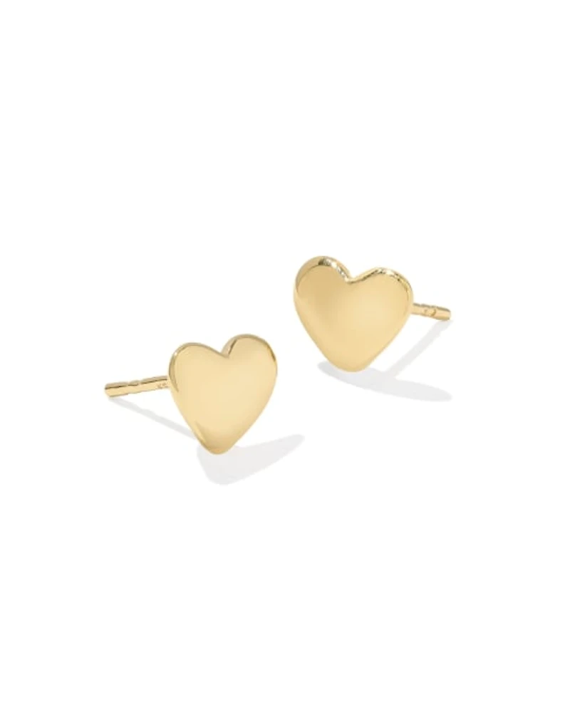 Jasmine Sterling Silver Small Heart Stud Earrings