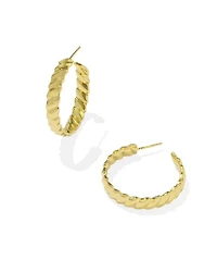 Tyler Wide Medium Hoop Earrings Sterling Silver