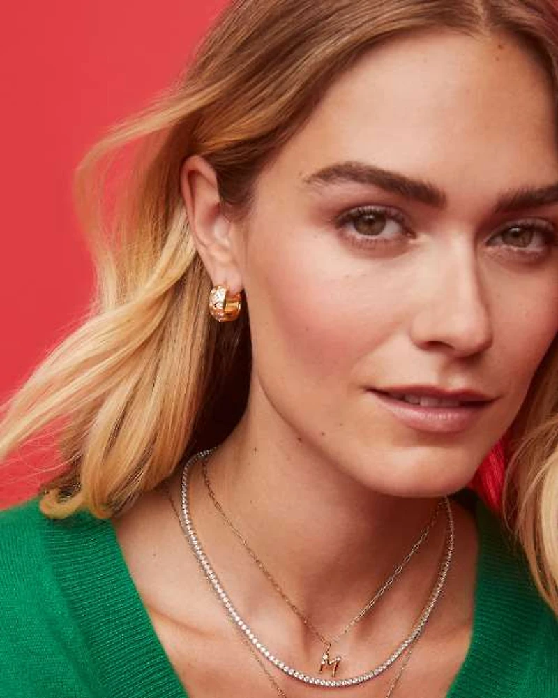 Ashby Sterling Silver Huggie Earrings White Topaz