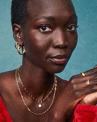 Jessica Sterling Silver Paperclip Necklace Freshwater Cultured Pearl