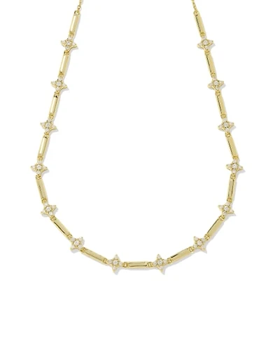 Holland Gold Strand Necklace White CZ