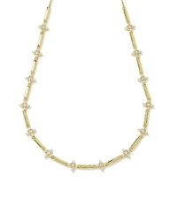 Holland Gold Strand Necklace White CZ