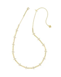 Holland Gold Strand Necklace White CZ