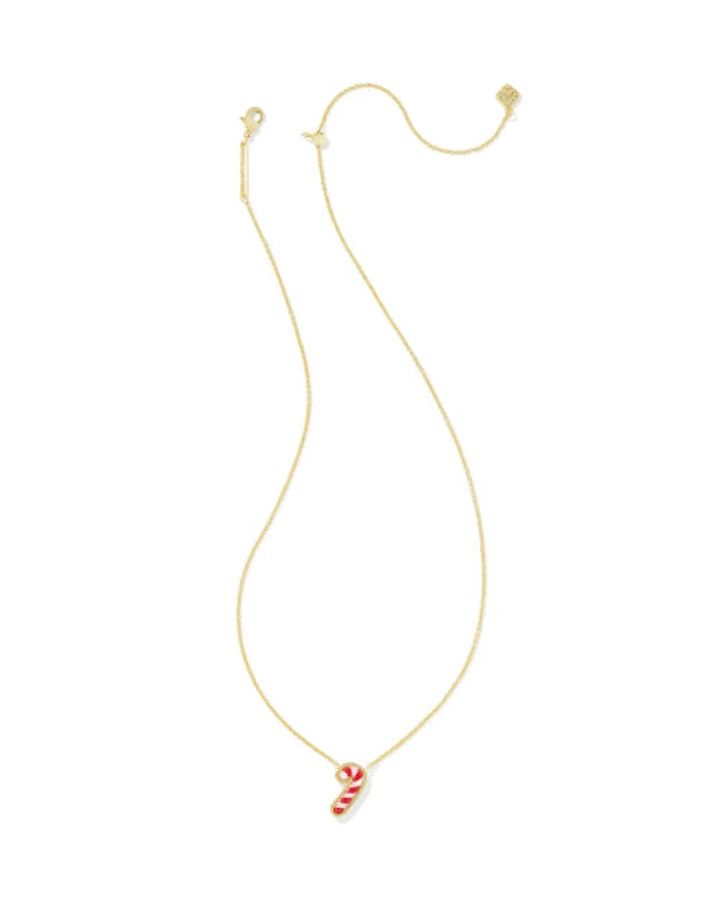 Candy Cane Short Pendant Necklace