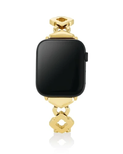 Medallion Watch Band in Gold Tone Stainless Steel