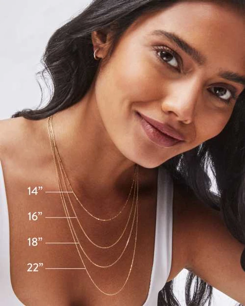 18 Inch Thin Chain Necklace in 18k Rose Gold Vermeil