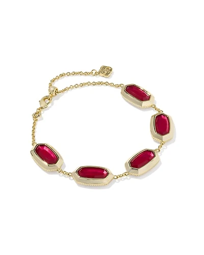 Elaina Bezel Gold Delicate Chain Bracelet