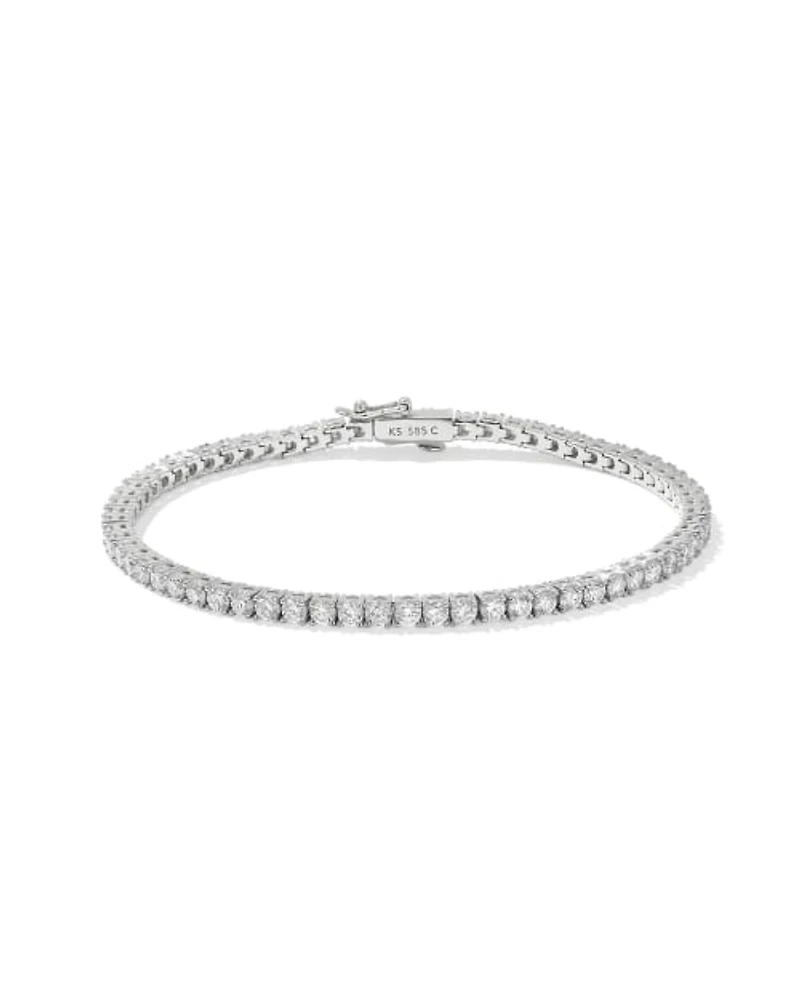 ct Lab Grown White Diamond Tennis Bracelet 14k Yellow Gold