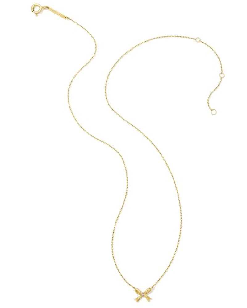 Tiny Bow Pendant Necklace