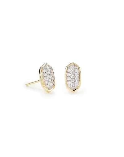 Amelee Earrings Pave Diamond and 14k Rose Gold