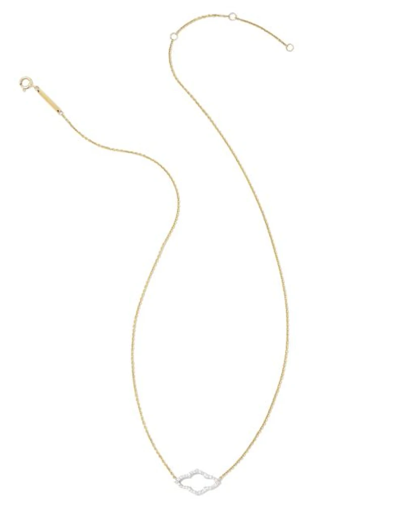 0.16 ct Abbie 14k Yellow Gold Pendant Necklace White Diamond
