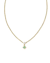 Michelle 14k Yellow Gold Diamond Accent Pendant Necklace in White Diamond