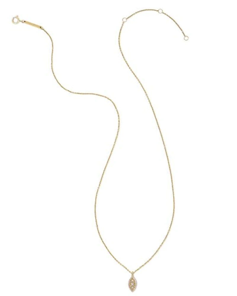 0.15 ct Vivianne 14k Yellow Gold Pendant Necklace White Diamond