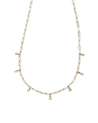 0.11 ct Willow 14k Yellow Gold Strand Necklace in White Diamond