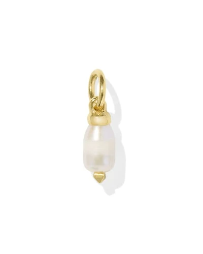 Abigail 18k Gold Vermeil Pearl Accent Charm in Freshwater Cultured Pearl