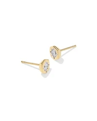 0.32 ct Lab Grown Diamond Davie Star Stud Earrings 18k Yellow Gold Vermeil