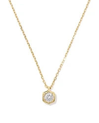 0.16 ct Lab Grown Diamond Davie Star Pendant Necklace Sterling Silver