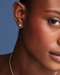 0.32 ct Lab Grown Diamond Davie Star Stud Earrings 18k Yellow Gold Vermeil