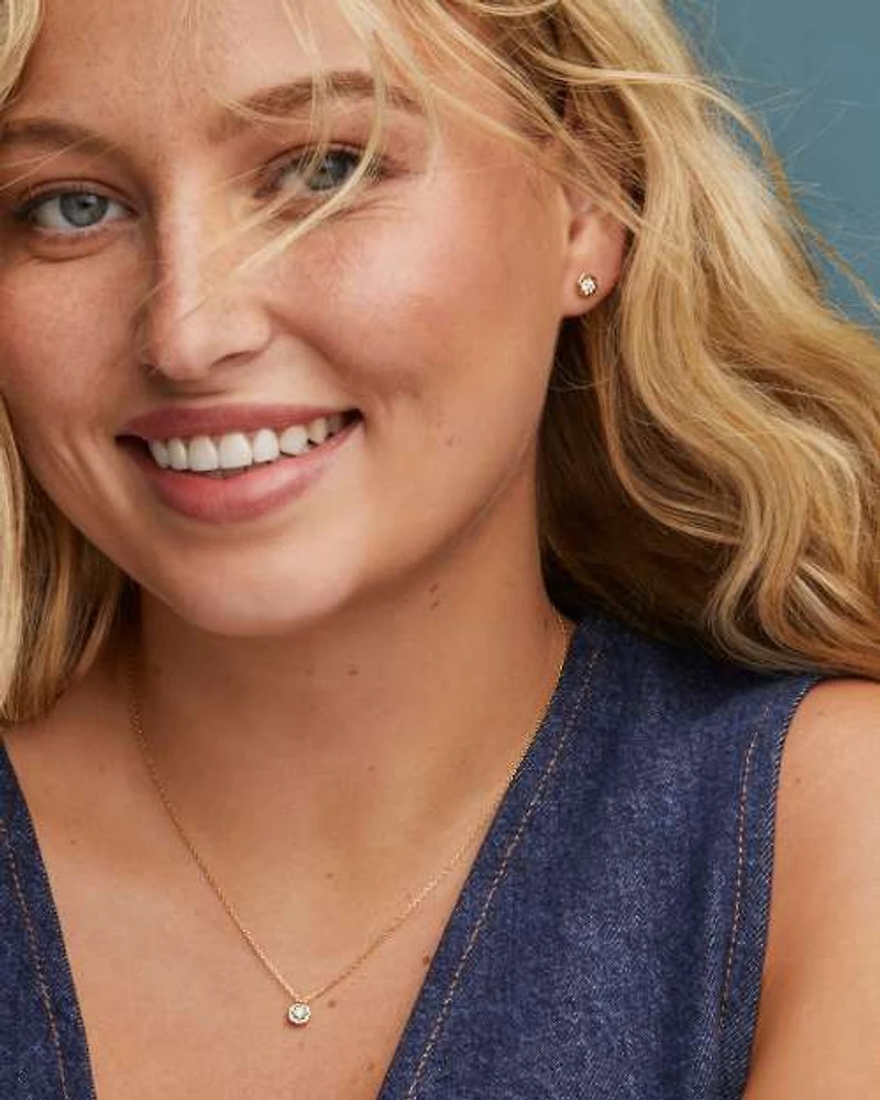 0.16 ct Lab Grown Diamond Davie Star Pendant Necklace Sterling Silver