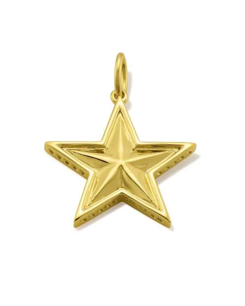 Large Star Charm Sterling Silver