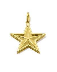 Large Star Charm Sterling Silver