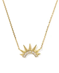 Crown 18k Yellow Gold Vermeil Short Pendant