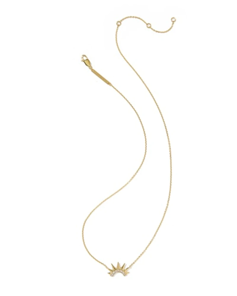 Crown 18k Yellow Gold Vermeil Short Pendant