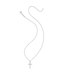 0.23 ct Lab Grown Diamond Cross Pendant Necklace 14k Gold