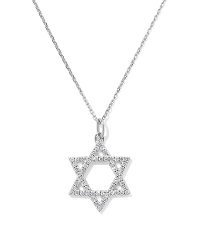 0.26 ct Lab Grown Diamond Star of David Pendant Necklace 14k Gold