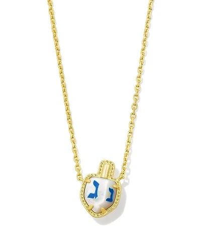 Dreidel Gold Short Pendant Necklace