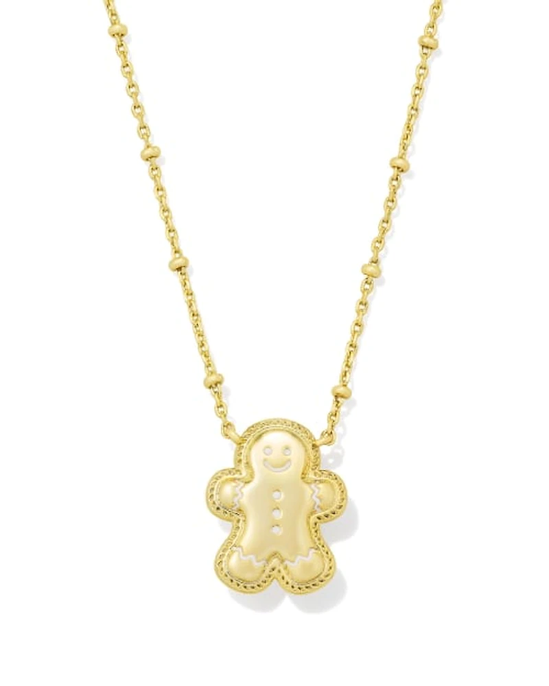 Gingerbread Gold Short Pendant Necklace