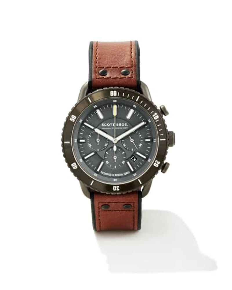 Cade 44mm Chronograph Watch in Gunmetal Stainless Steel