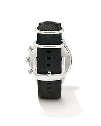 Grey 44mm Chronograph Watch in Black Stainless Steel