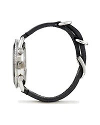 Grey 44mm Chronograph Watch in Black Stainless Steel