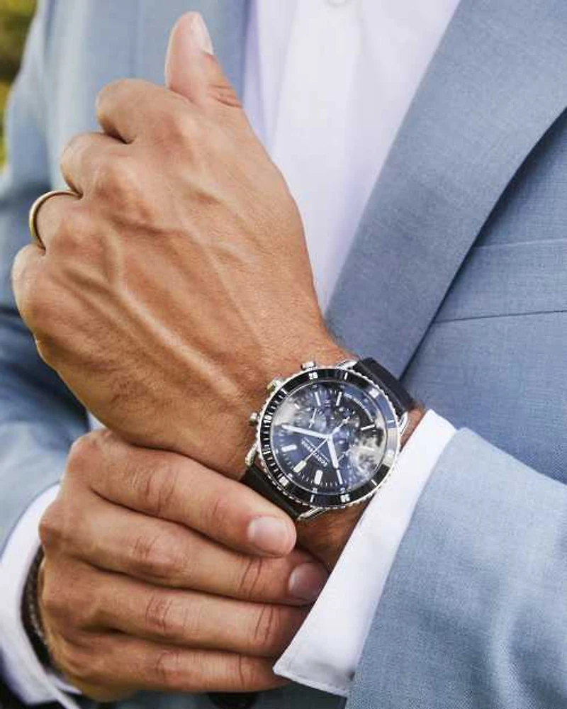 Evans Stainless Steel 44mm Chronograph Watch in